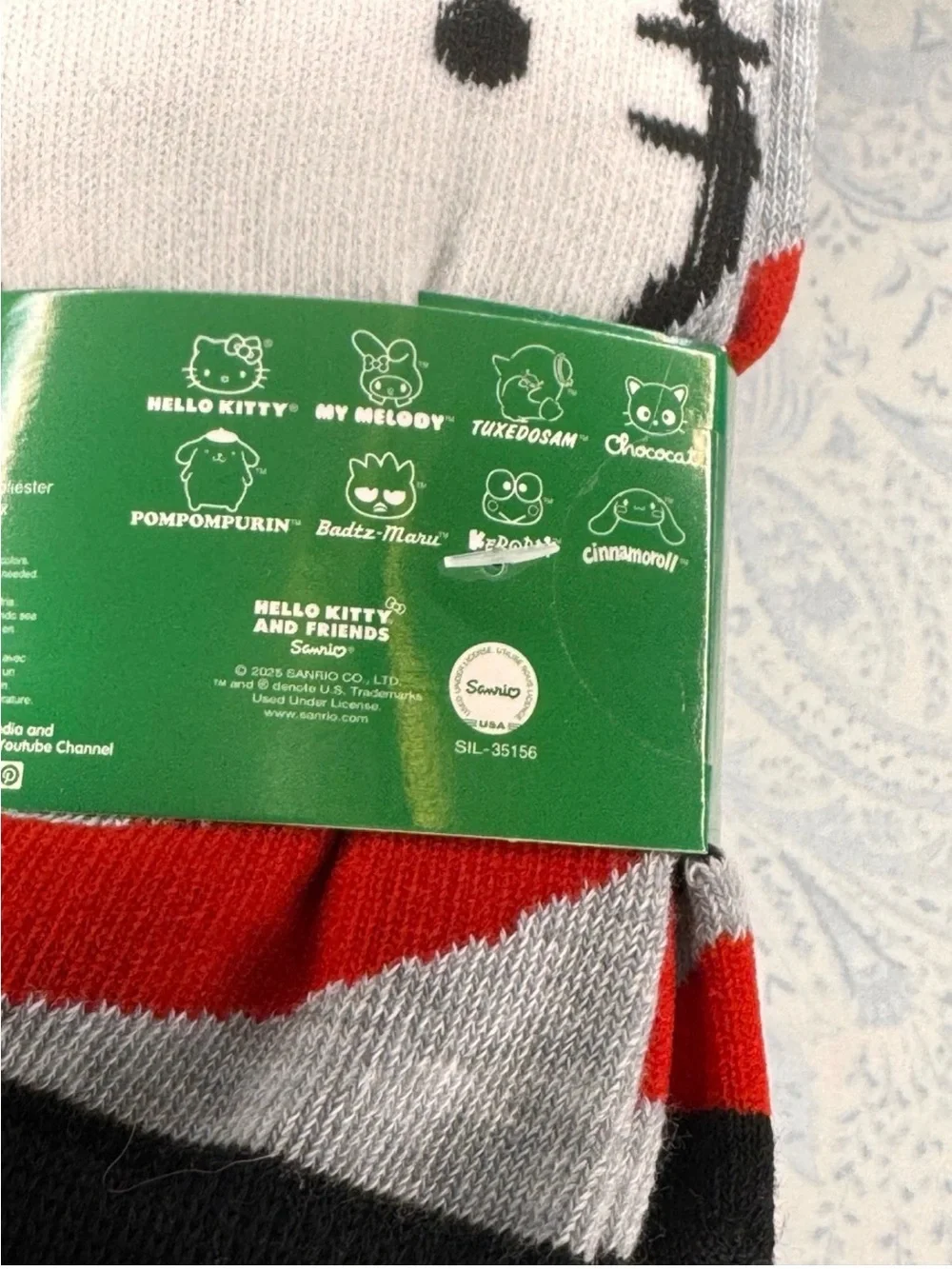 Hello Kitty Men's Crew Socks - 6 pairs